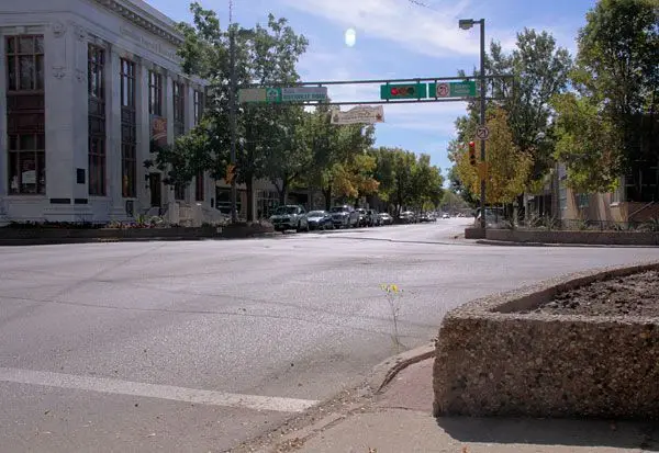 Main Street intersection in downtown Weyburn
